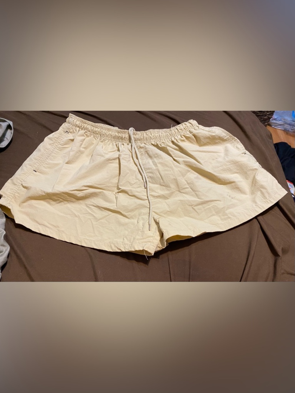 Light Yellow Women's Elastic-Waist Shorts